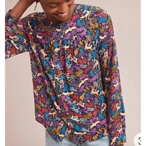 Colorful Patterned Women's Top - Picture 1 of 16